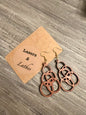 Bubbles Walnut Earrings