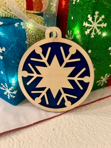 Basic Snowflake Wooden Christmas Ornament