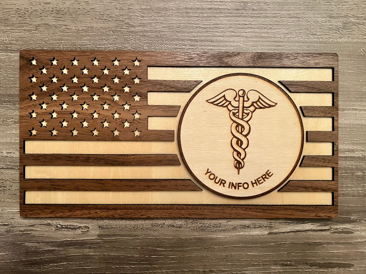 Customizable Doctors/Nurses Walnut Plaque