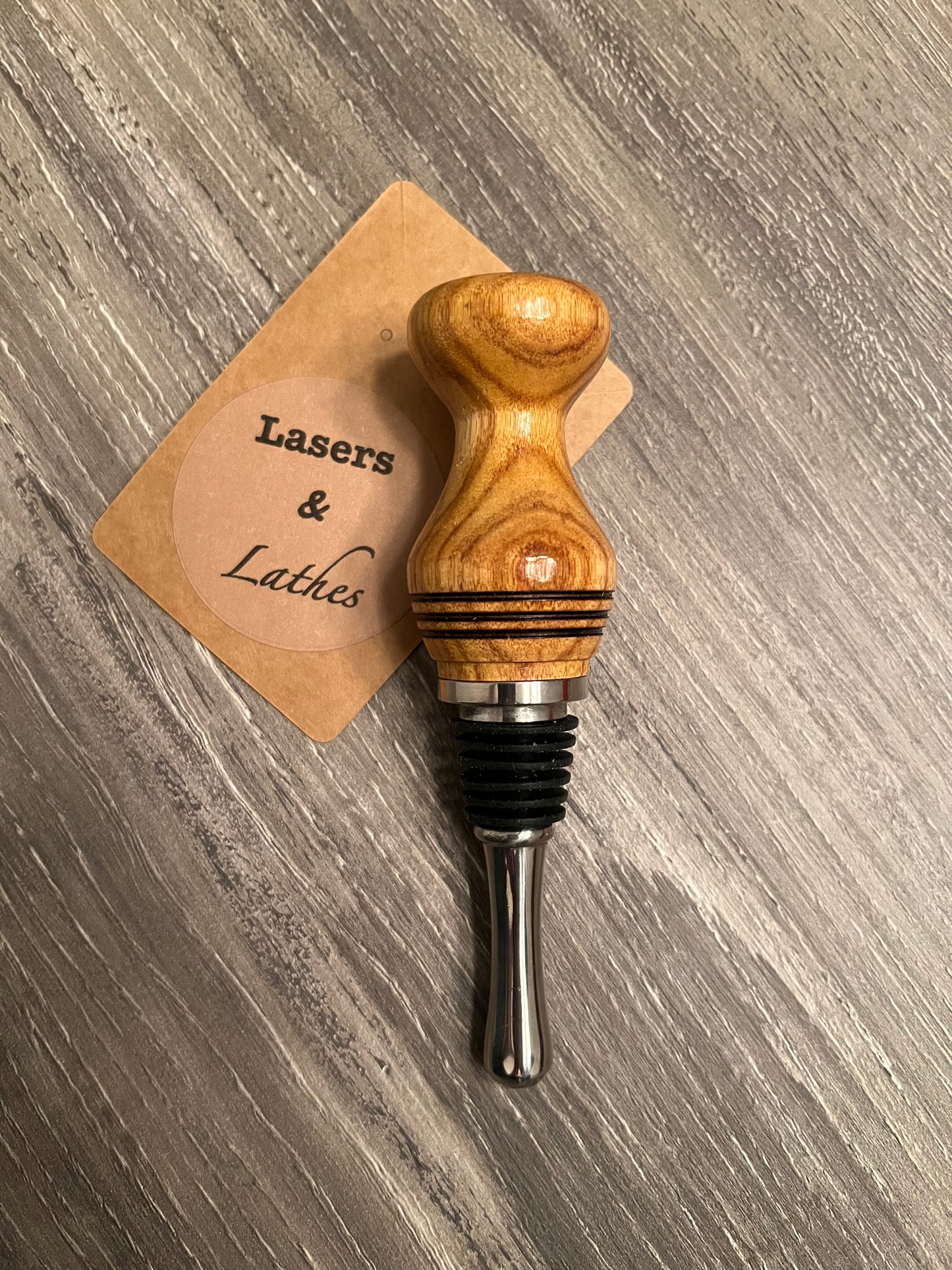 Canary Wood Wine Stopper B