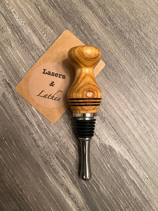 Canary Wood Wine Stopper B