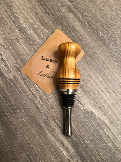 Canary Wood Wine Stopper B