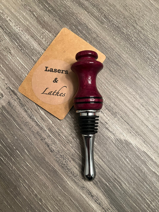 Purpleheart Wine Stopper