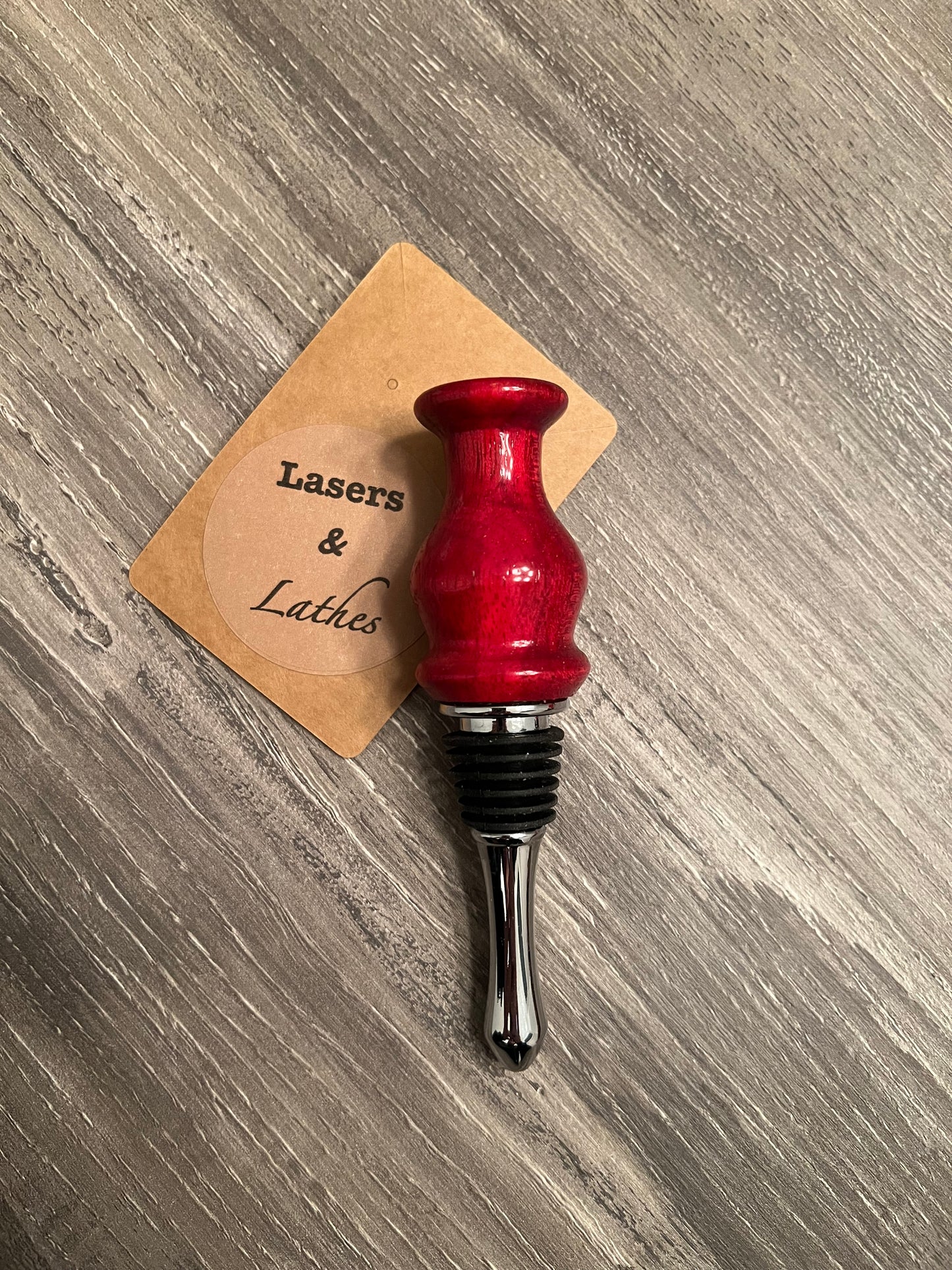 Tauari Red Dyed Wine Stopper